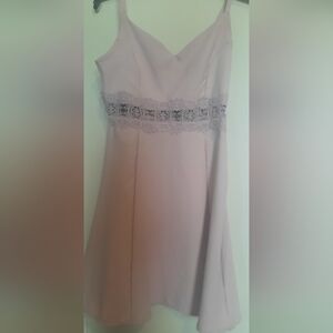 Elegant Lavender Dress with Lace Detail